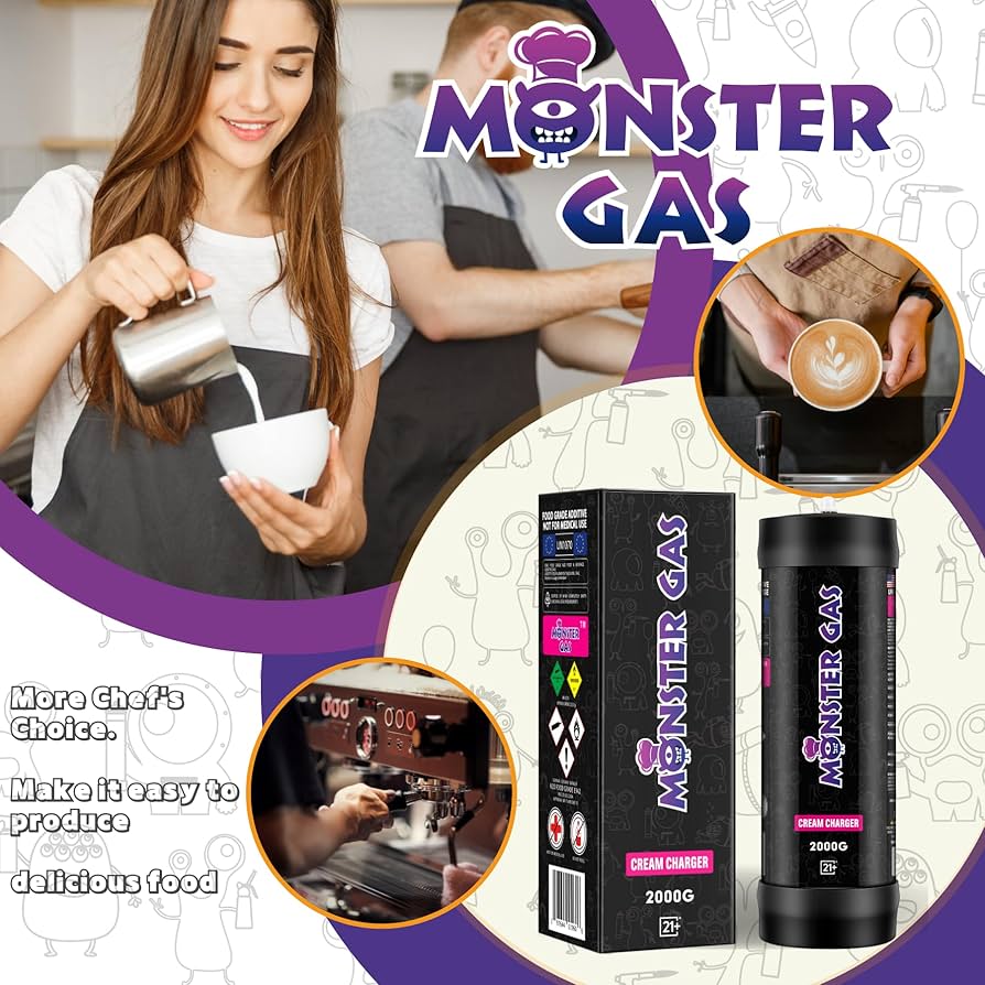 ロージーモンスター rosymonster whip cream tops Amazon.com: MONSTER GAS 3.3L N2O Whipped Cream Charger